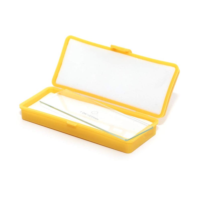WintopScope 2pcs 0.01mm Microscope Calibration Slide Stage Micrometer Parts for Microscope Camera - Image 1